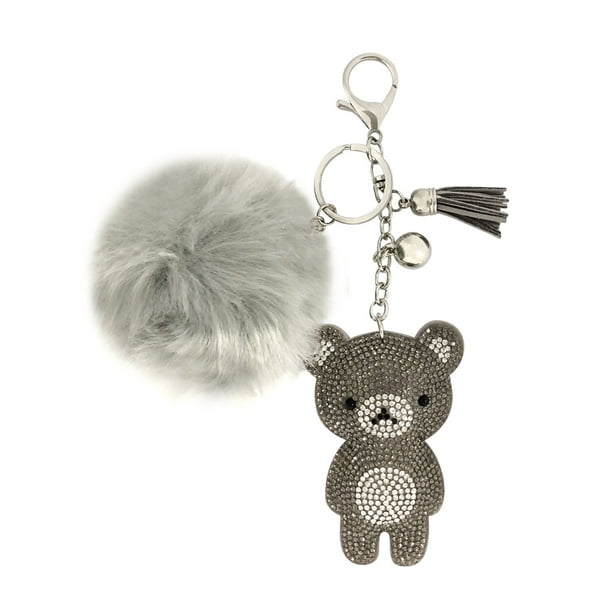 Details about / For Woman Rhinestones Bear Key Chains Bag Pendant Jewelry Accessories Key Rings
